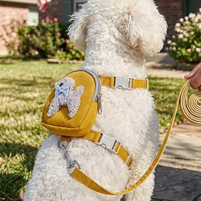 harnais sac a dos couleur jeune pour chien