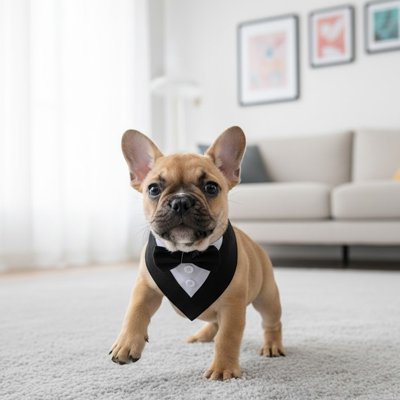 bandana noir pour petit chien