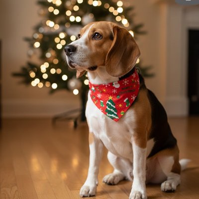 bandana pour chien temps des fetes