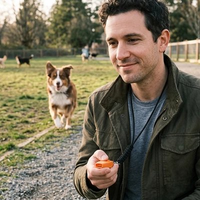 Clicker à chien orange