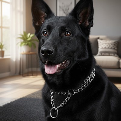 Collier Chien en chaine solide