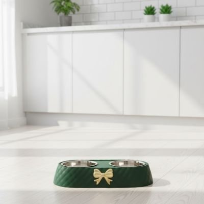 gamelle chien verte nourriture eau