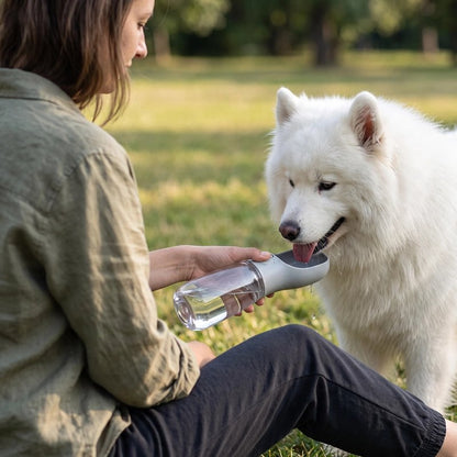 Gourde pour chien portable vue d'ensemble