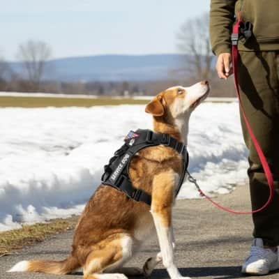 harnais chien pour grand confort anti traction couleur noir