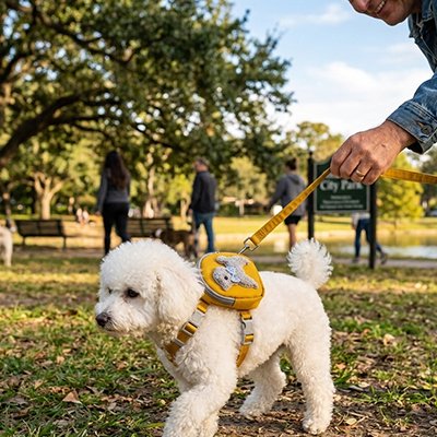 harnais  sac a dos jeune moutarde  pour petit chien 