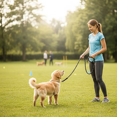 Longe laisse pour chien sécurité