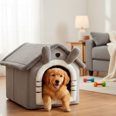 maison taille large pour gros chien.