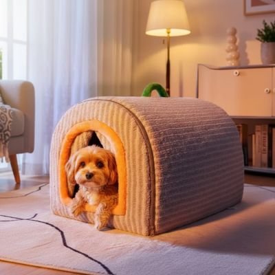 niche confortable pour chien interieur 