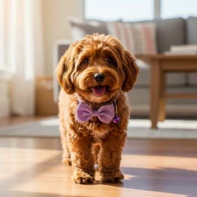 noeud papillon mauve chien 