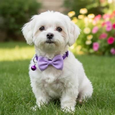 noeud papillon mauve pour petit chien 