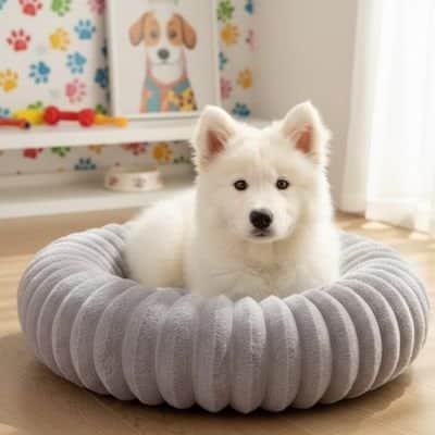 panier pour chien confortable gris